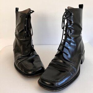 Bally Black Boots - Lace Up Black Boots - Designer Boots Women's